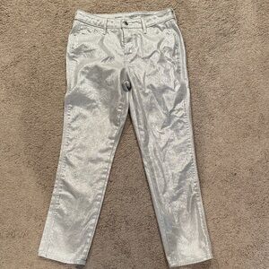 Old Navy Silver Ankle Jeans